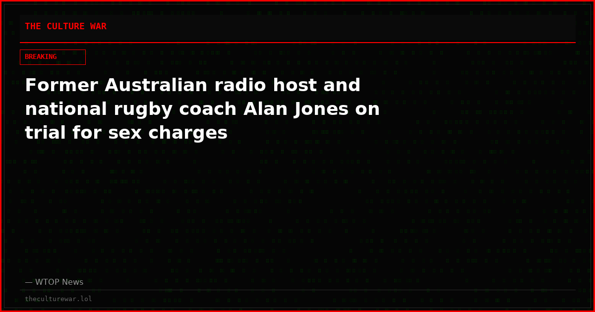 Former Australian radio host and national rugby coach Alan Jones on trial for sex charges