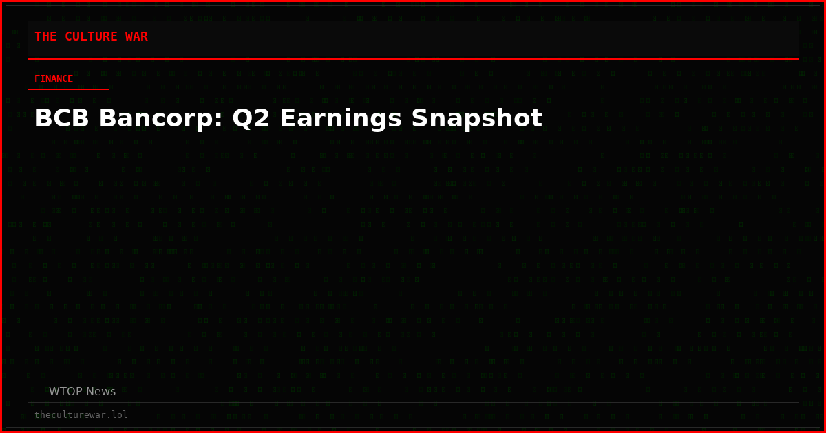 BCB Bancorp: Q2 Earnings Snapshot