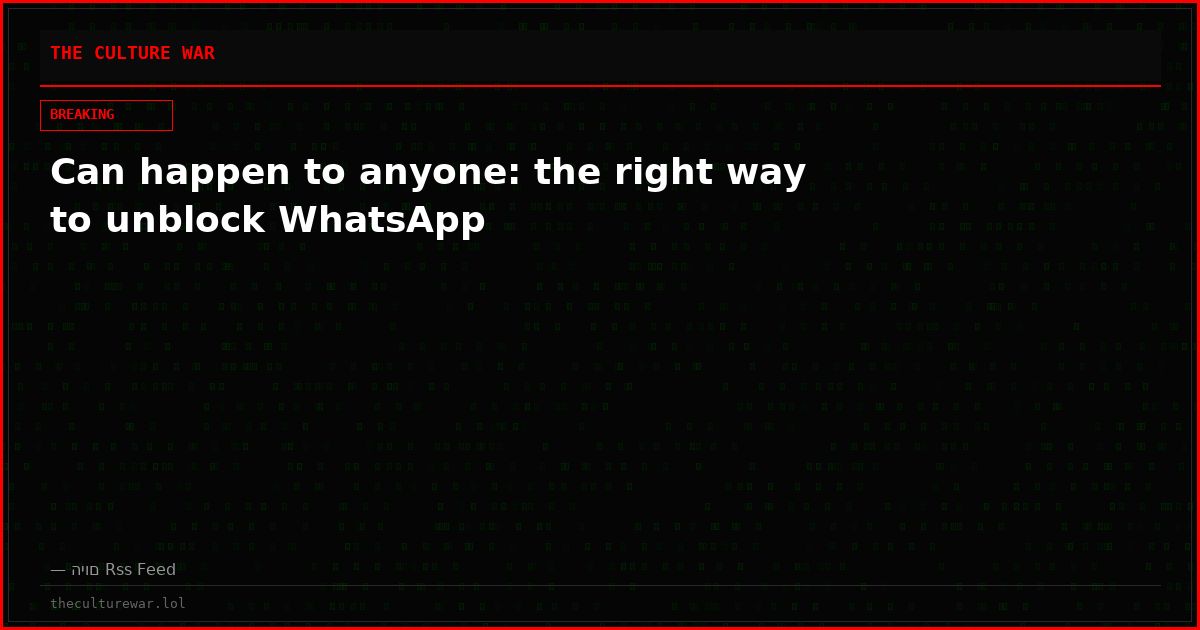 Can happen to anyone: the right way to unblock WhatsApp