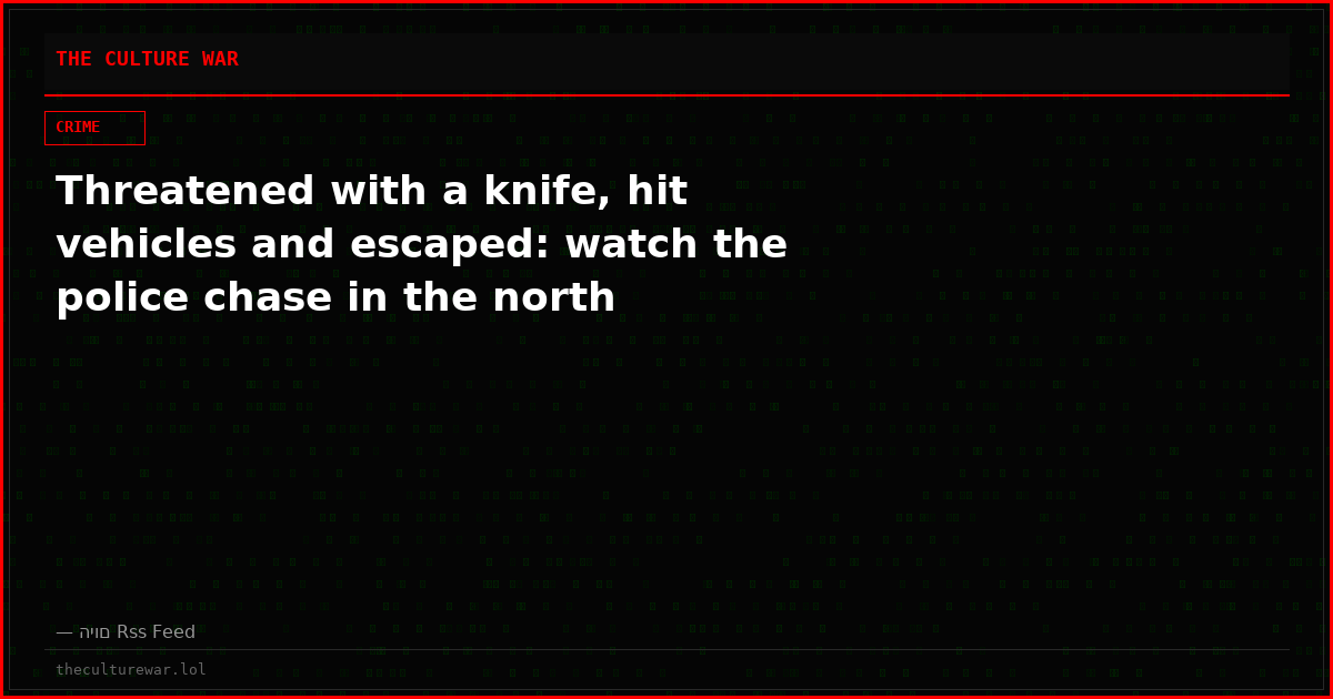Threatened with a knife, hit vehicles and escaped: watch the police chase in the north