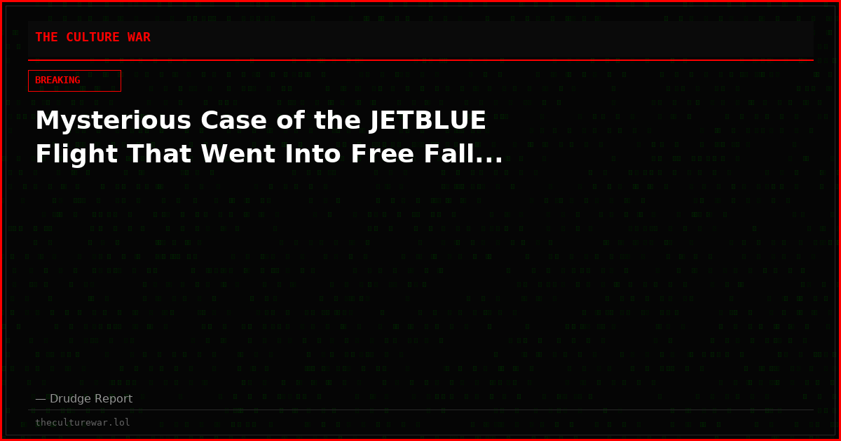 Mysterious Case of the JETBLUE Flight That Went Into Free Fall...
