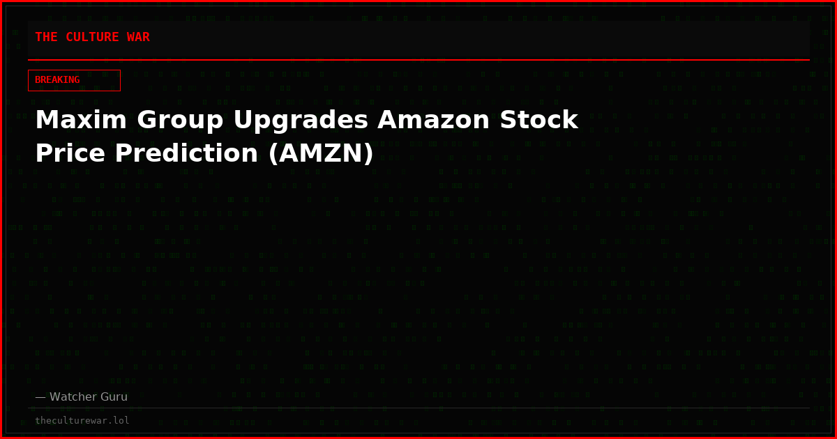 Maxim Group Upgrades Amazon Stock Price Prediction (AMZN)