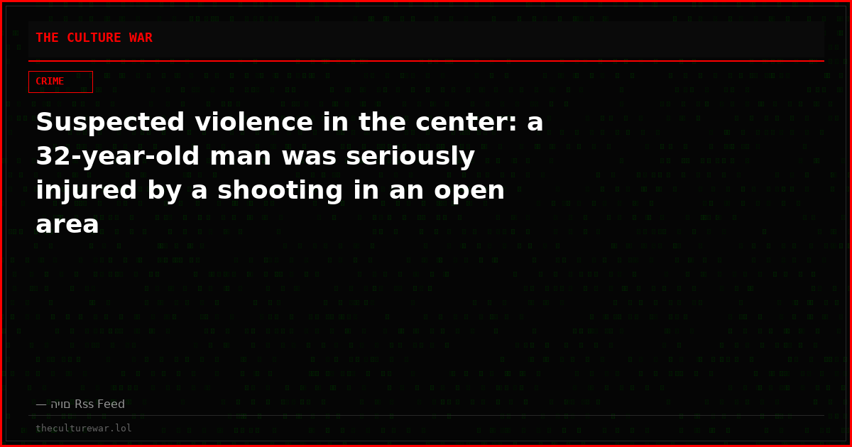 Suspected violence in the center: a 32-year-old man was seriously injured by a shooting in an open area