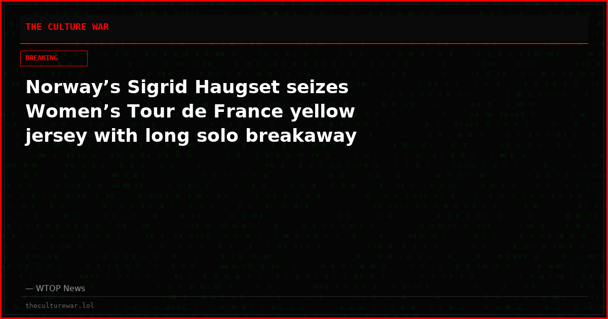 Norway’s Sigrid Haugset seizes Women’s Tour de France yellow jersey with long solo breakaway