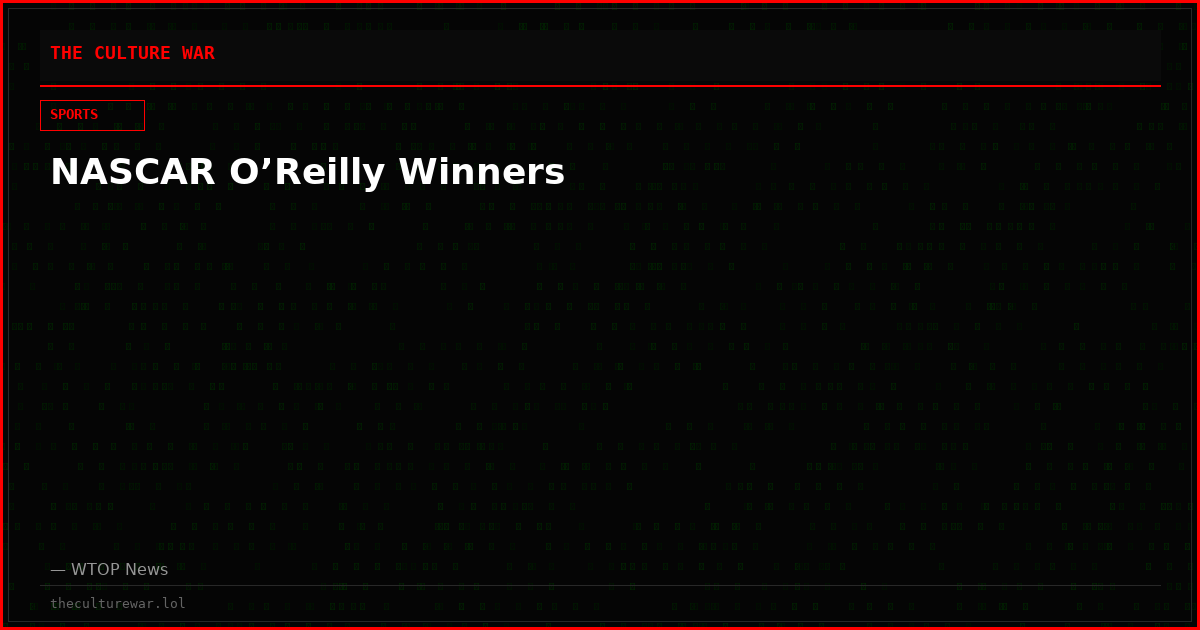 NASCAR O’Reilly Winners