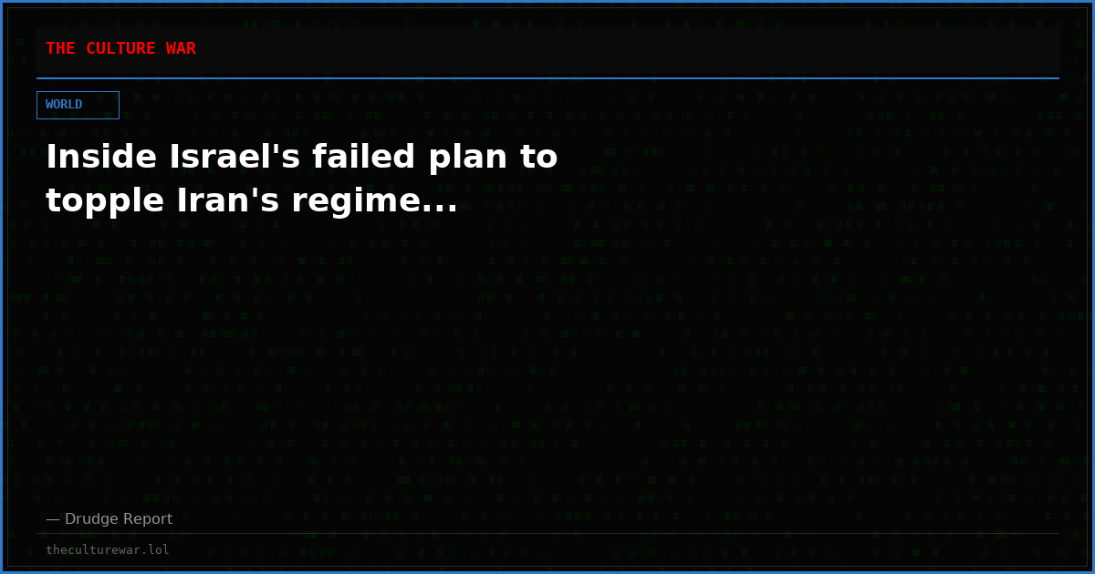 Inside Israel's failed plan to topple Iran's regime...
