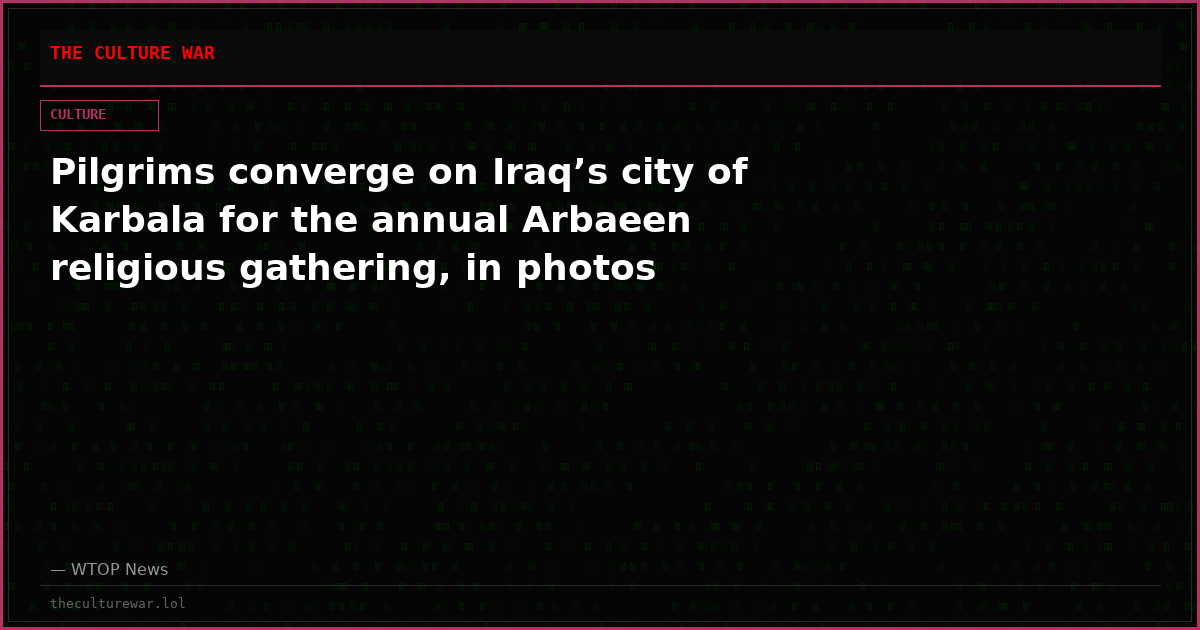 Pilgrims converge on Iraq’s city of Karbala for the annual Arbaeen religious gathering, in photos