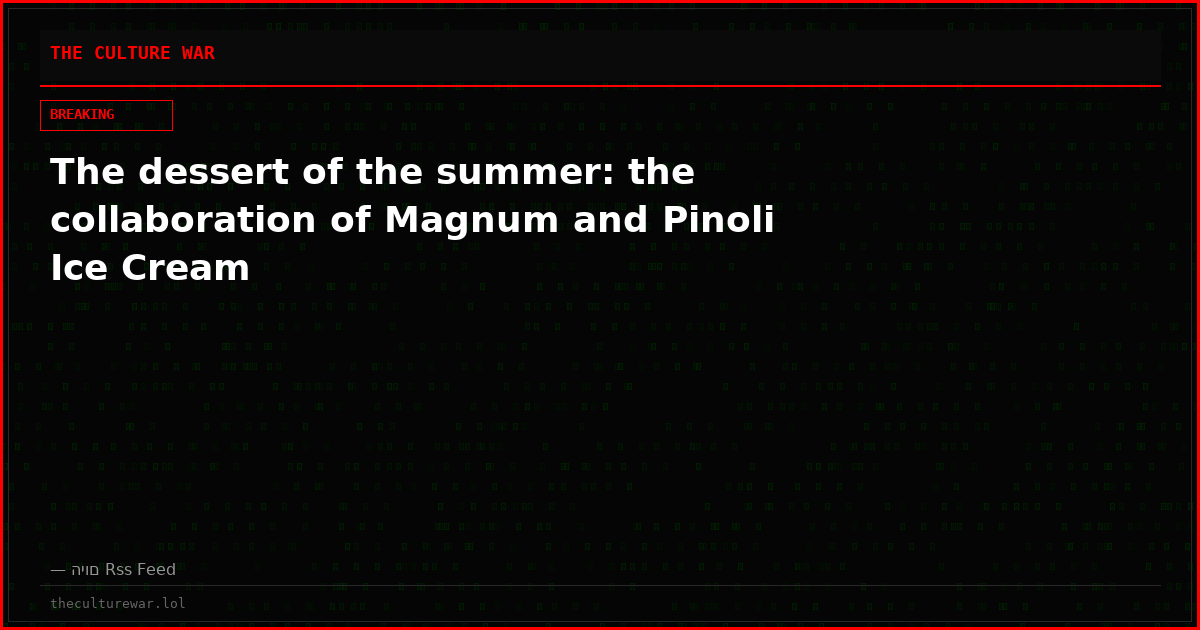 The dessert of the summer: the collaboration of Magnum and Pinoli Ice Cream