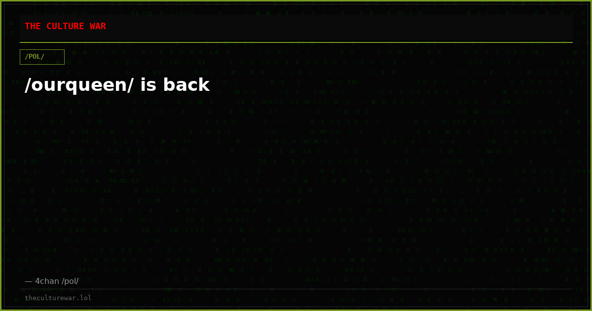 /ourqueen/ is back