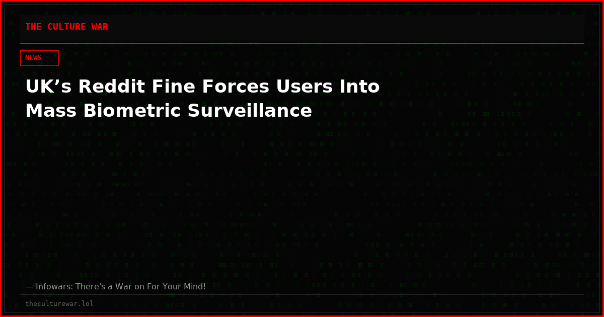 UK’s Reddit Fine Forces Users Into Mass Biometric Surveillance