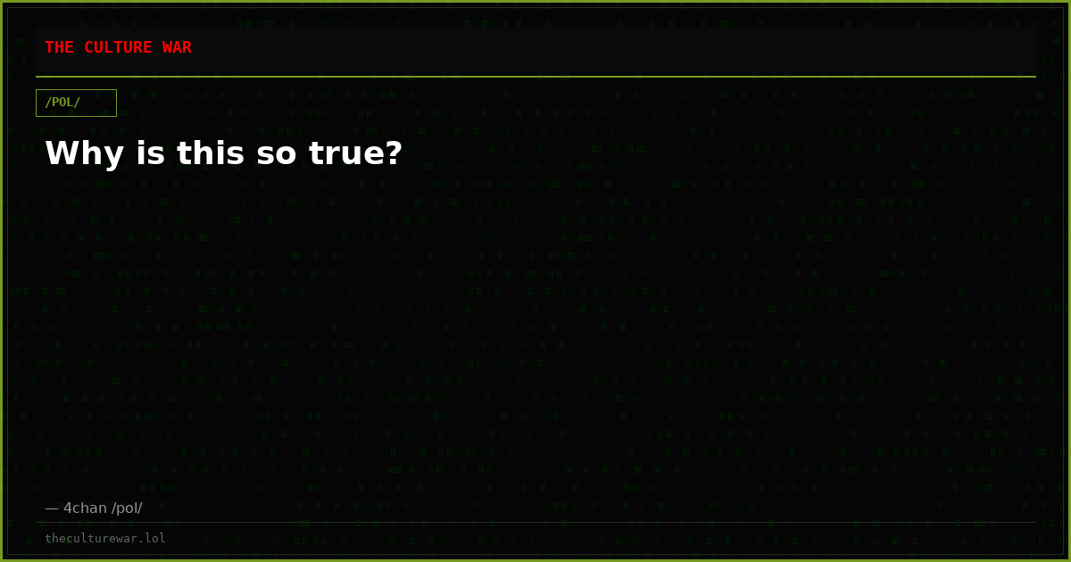 Why is this so true?