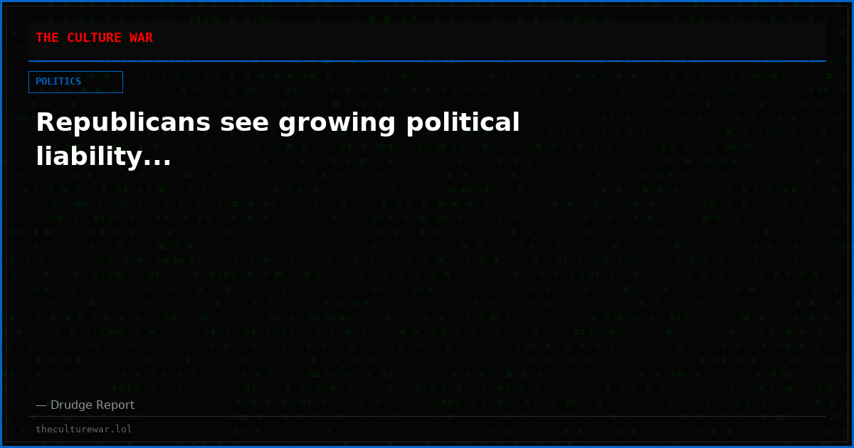 Republicans see growing political liability...
