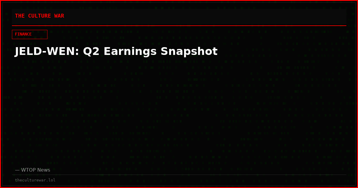JELD-WEN: Q2 Earnings Snapshot