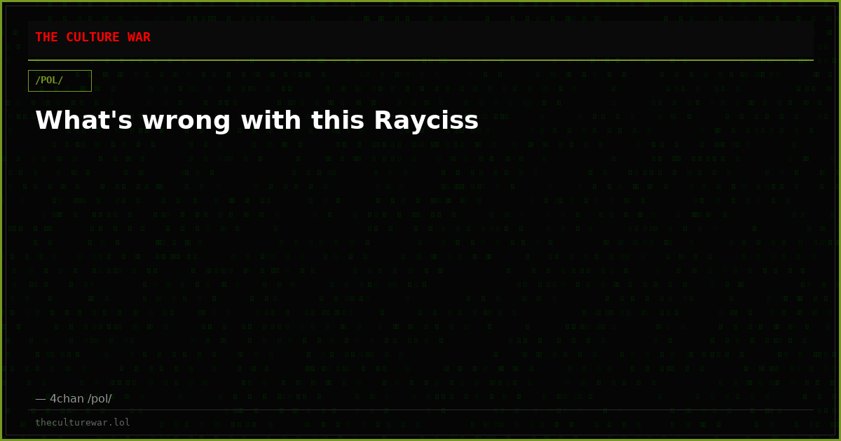 What's wrong with this Rayciss