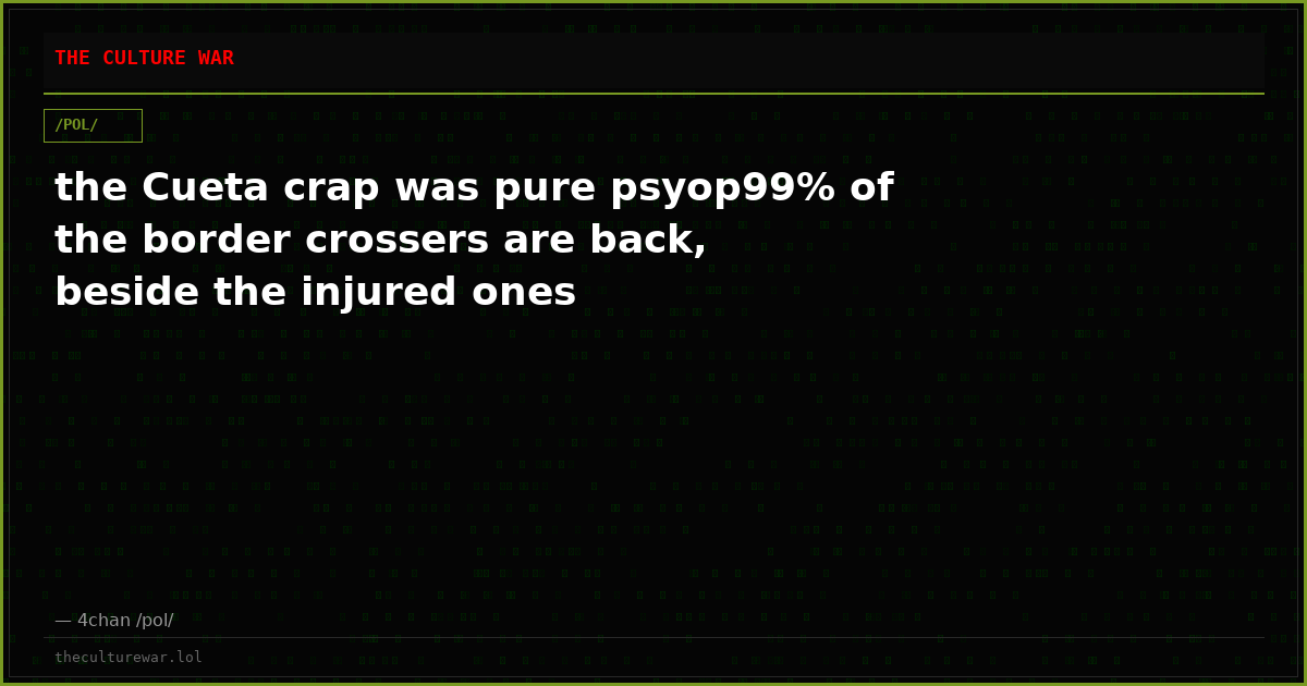 the Cueta crap was pure psyop99% of the border crossers are back, beside the injured ones