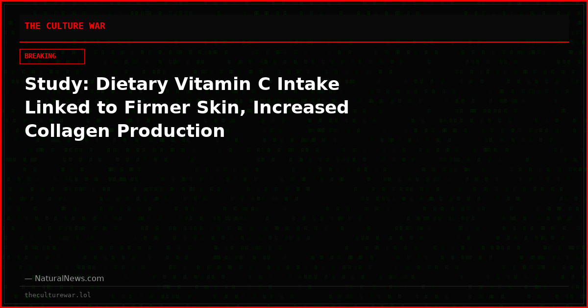 Study: Dietary Vitamin C Intake Linked to Firmer Skin, Increased Collagen Production