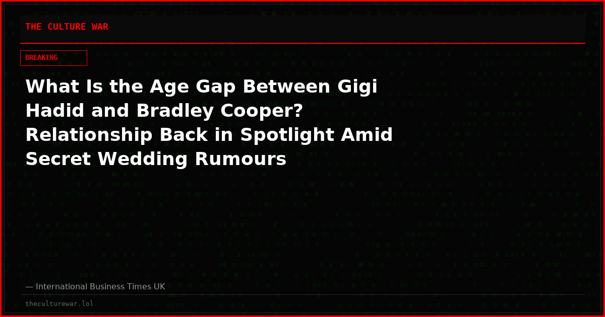 What Is the Age Gap Between Gigi Hadid and Bradley Cooper? Relationship Back in Spotlight Amid Secret Wedding Rumours