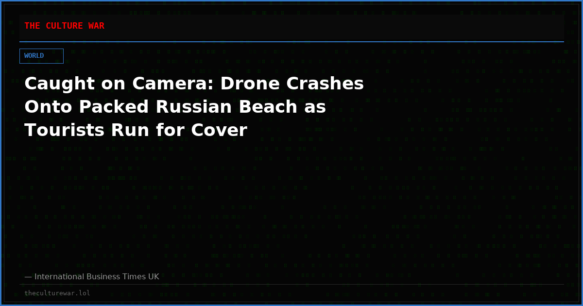 Caught on Camera: Drone Crashes Onto Packed Russian Beach as Tourists Run for Cover