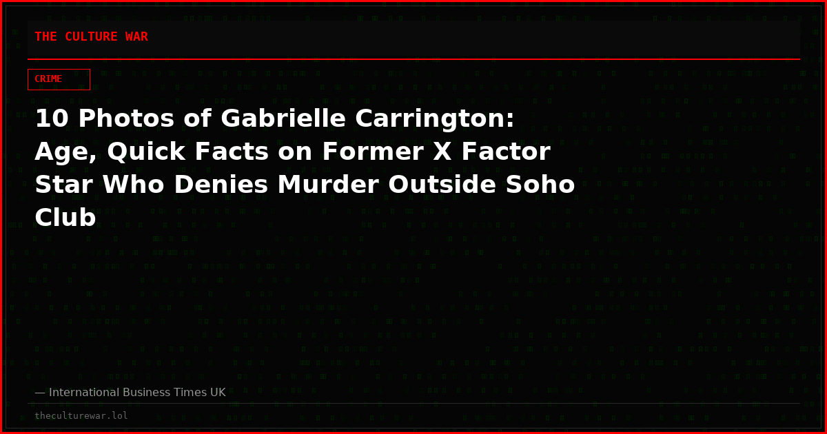 10 Photos of Gabrielle Carrington: Age, Quick Facts on Former X Factor Star Who Denies Murder Outside Soho Club