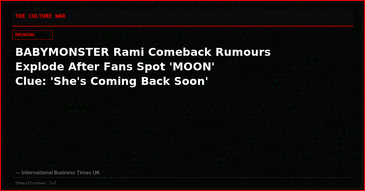 BABYMONSTER Rami Comeback Rumours Explode After Fans Spot 'MOON' Clue: 'She's Coming Back Soon'