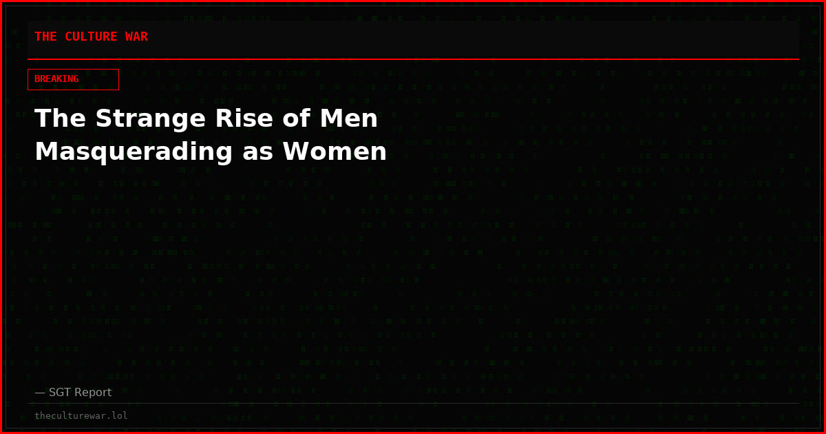The Strange Rise of Men Masquerading as Women