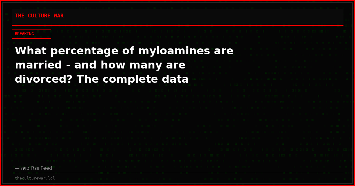 What percentage of myloamines are married - and how many are divorced? The complete data