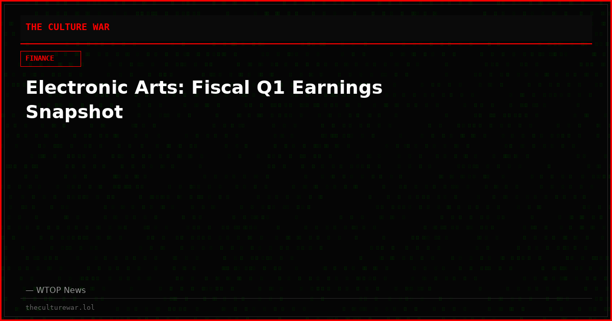 Electronic Arts: Fiscal Q1 Earnings Snapshot