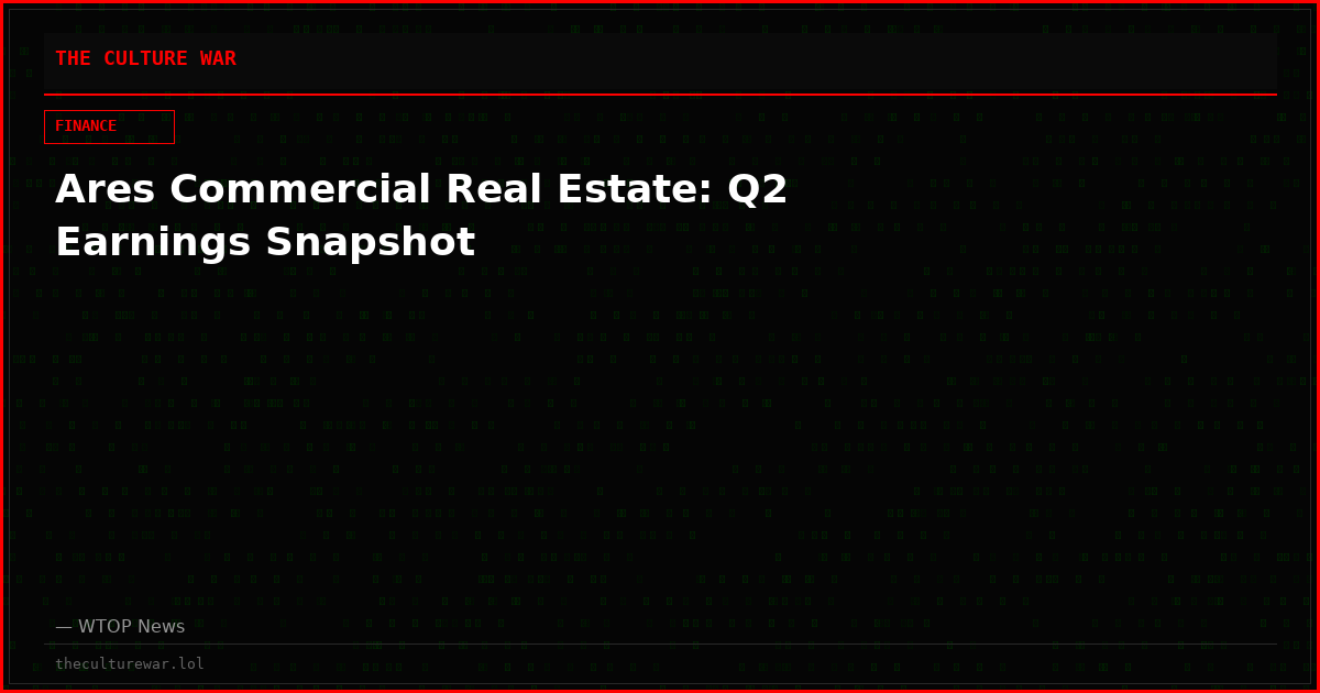 Ares Commercial Real Estate: Q2 Earnings Snapshot