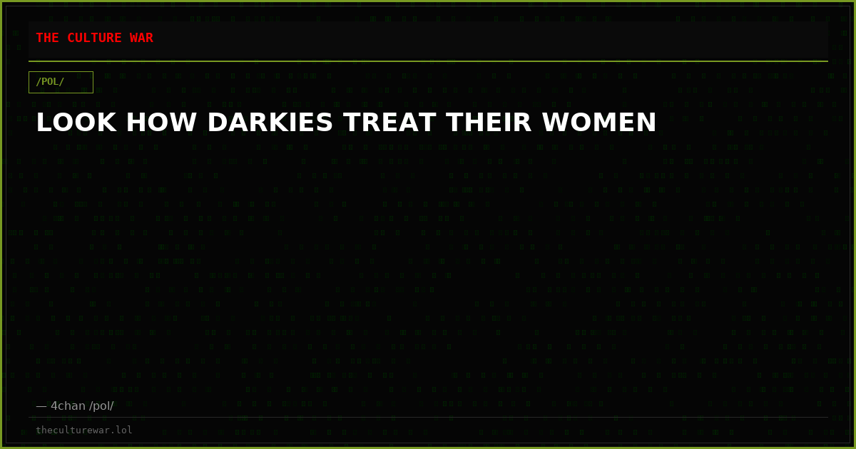 LOOK HOW DARKIES TREAT THEIR WOMEN