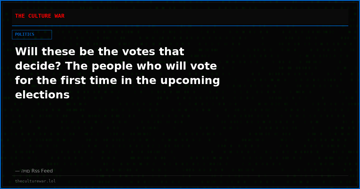 Will these be the votes that decide? The people who will vote for the first time in the upcoming elections