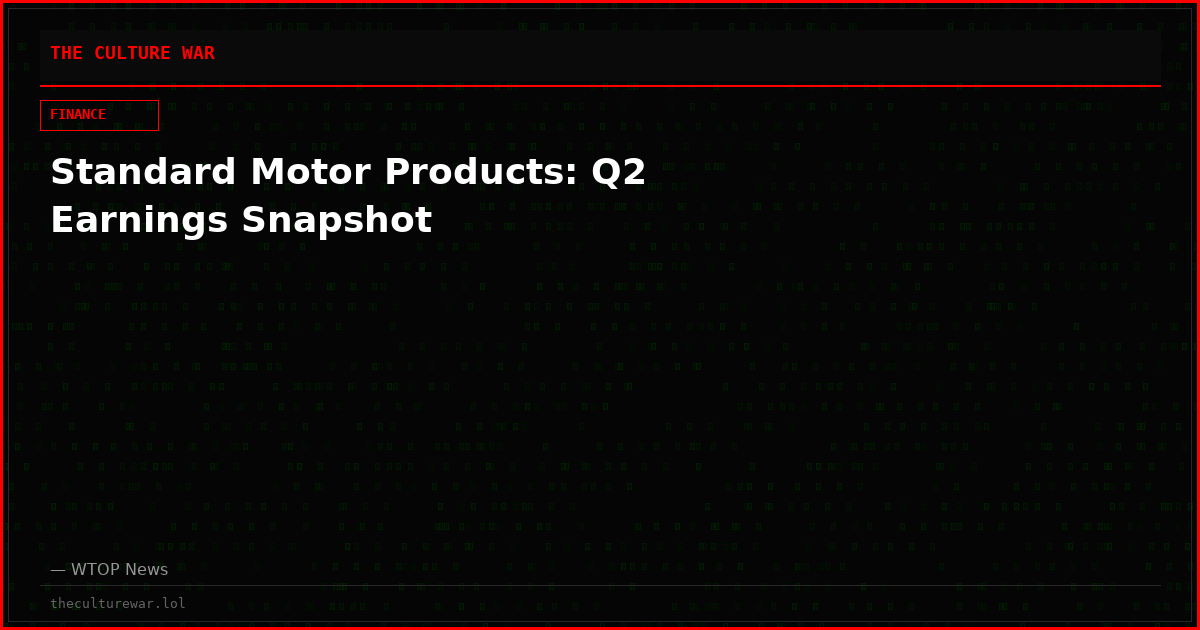 Standard Motor Products: Q2 Earnings Snapshot