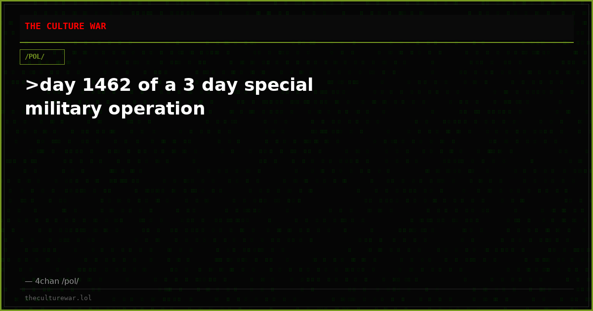 >day 1462 of a 3 day special military operation