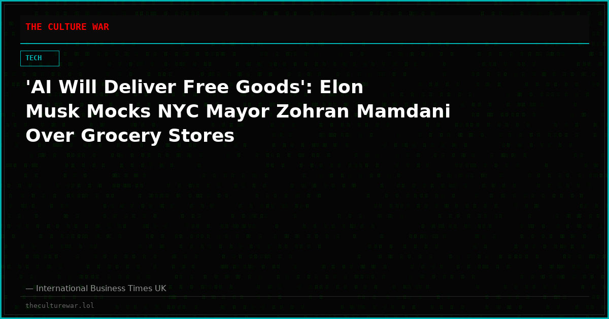 'AI Will Deliver Free Goods': Elon Musk Mocks NYC Mayor Zohran Mamdani Over Grocery Stores