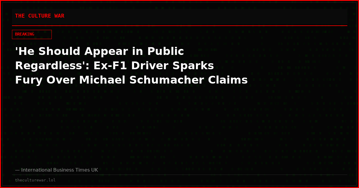 'He Should Appear in Public Regardless': Ex-F1 Driver Sparks Fury Over Michael Schumacher Claims