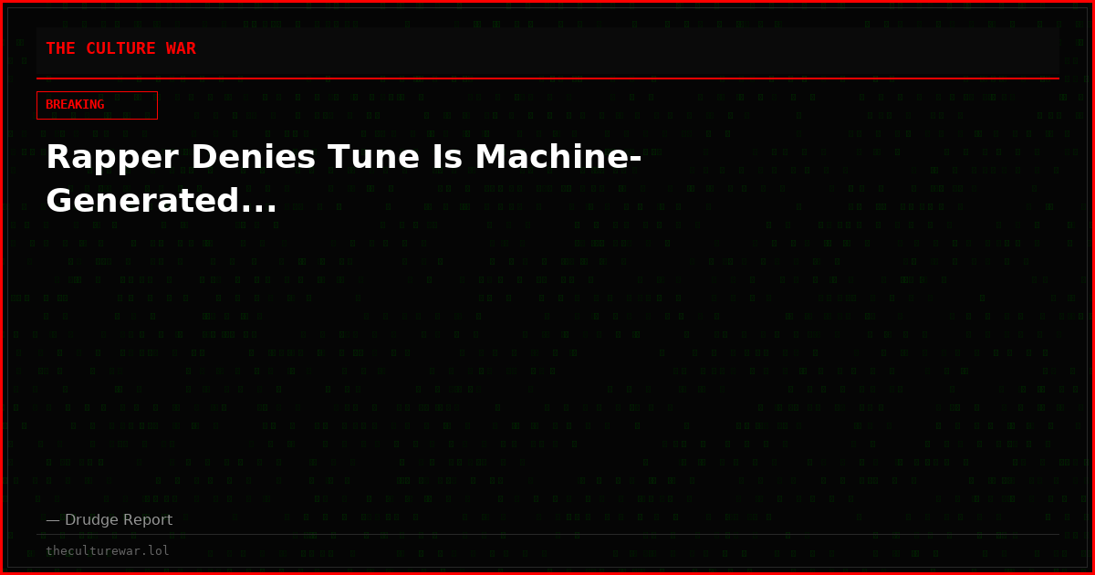 Rapper Denies Tune Is Machine-Generated...