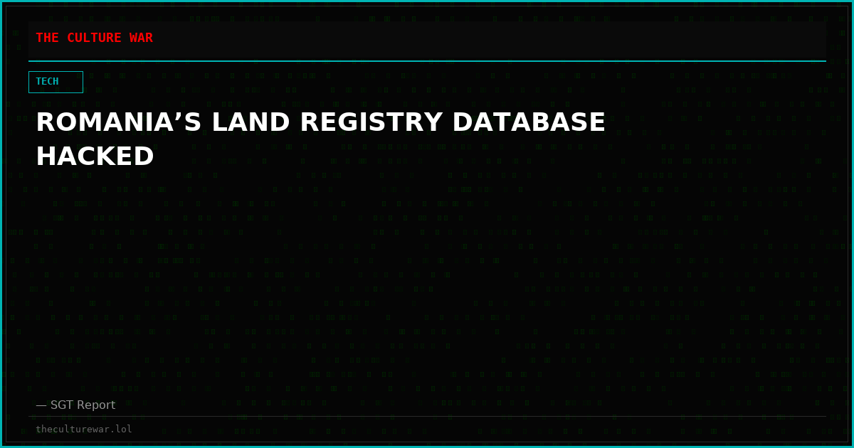 ROMANIA’S LAND REGISTRY DATABASE HACKED