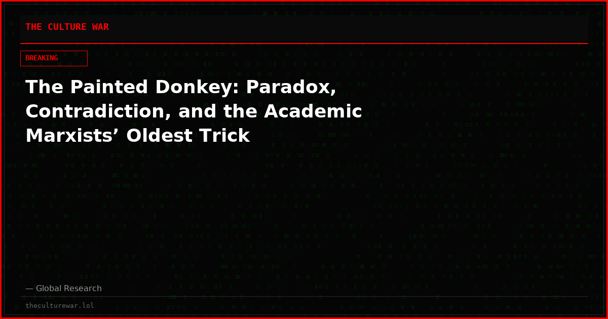 The Painted Donkey: Paradox, Contradiction, and the Academic Marxists’ Oldest Trick