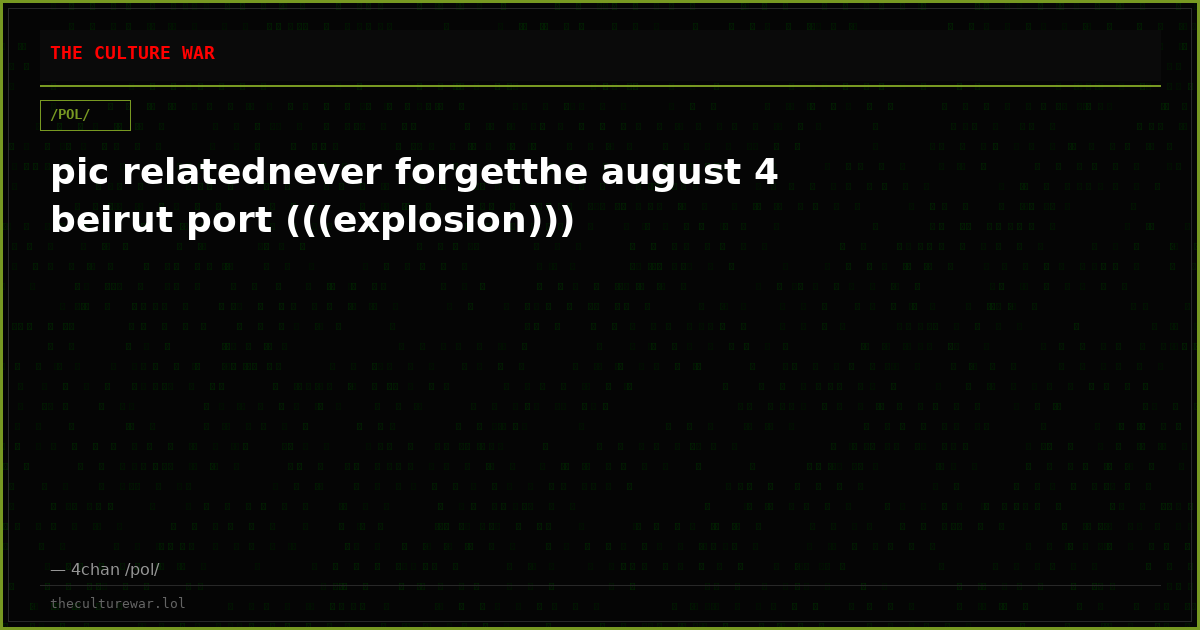 pic relatednever forgetthe august 4 beirut port (((explosion)))