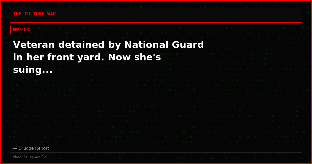 Veteran detained by National Guard in her front yard. Now she's suing...