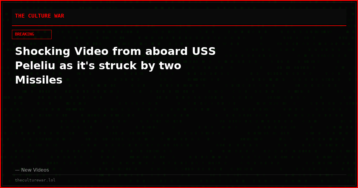 Shocking Video from aboard USS Peleliu as it's struck by two Missiles
