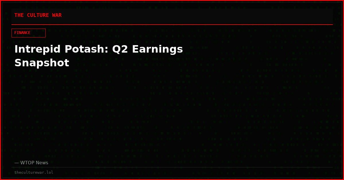 Intrepid Potash: Q2 Earnings Snapshot