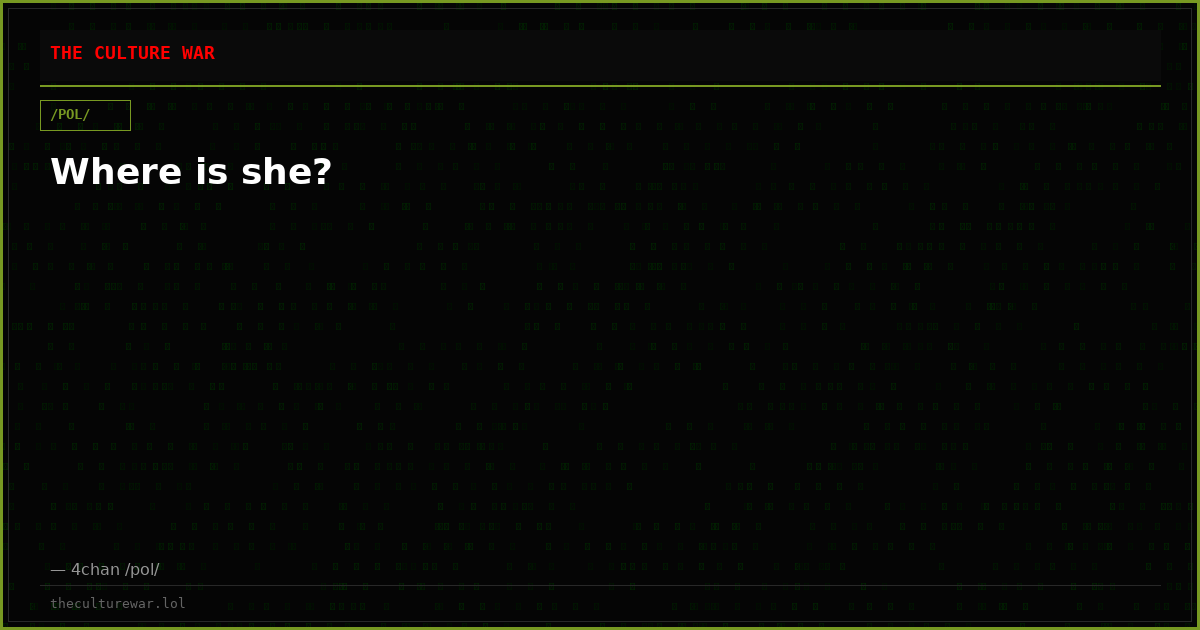 Where is she?