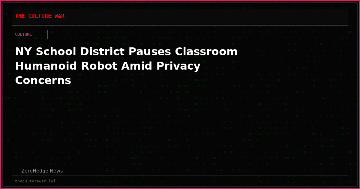 NY School District Pauses Classroom Humanoid Robot Amid Privacy Concerns