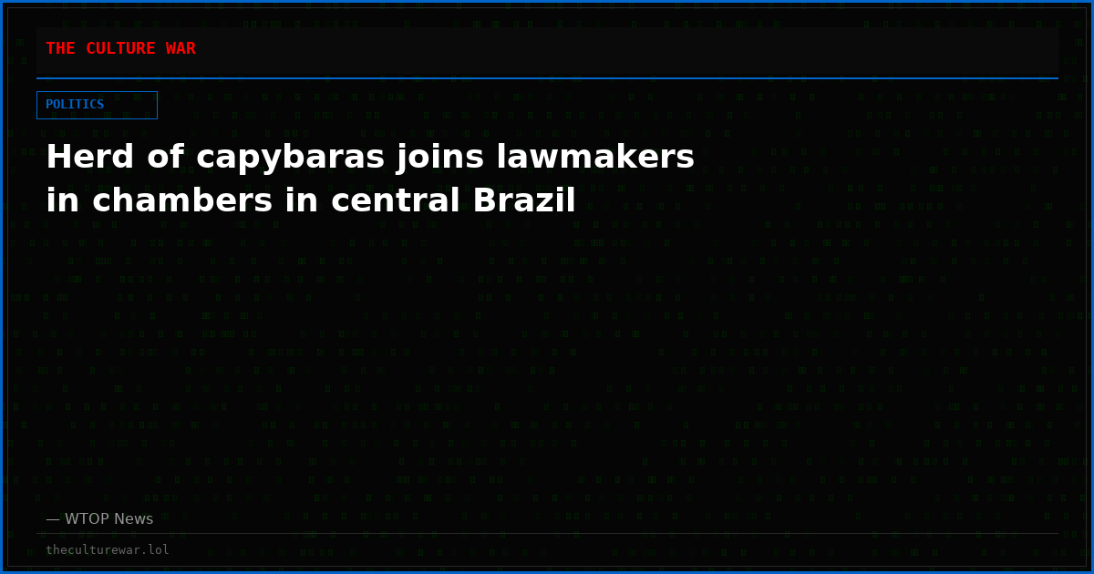 Herd of capybaras joins lawmakers in chambers in central Brazil