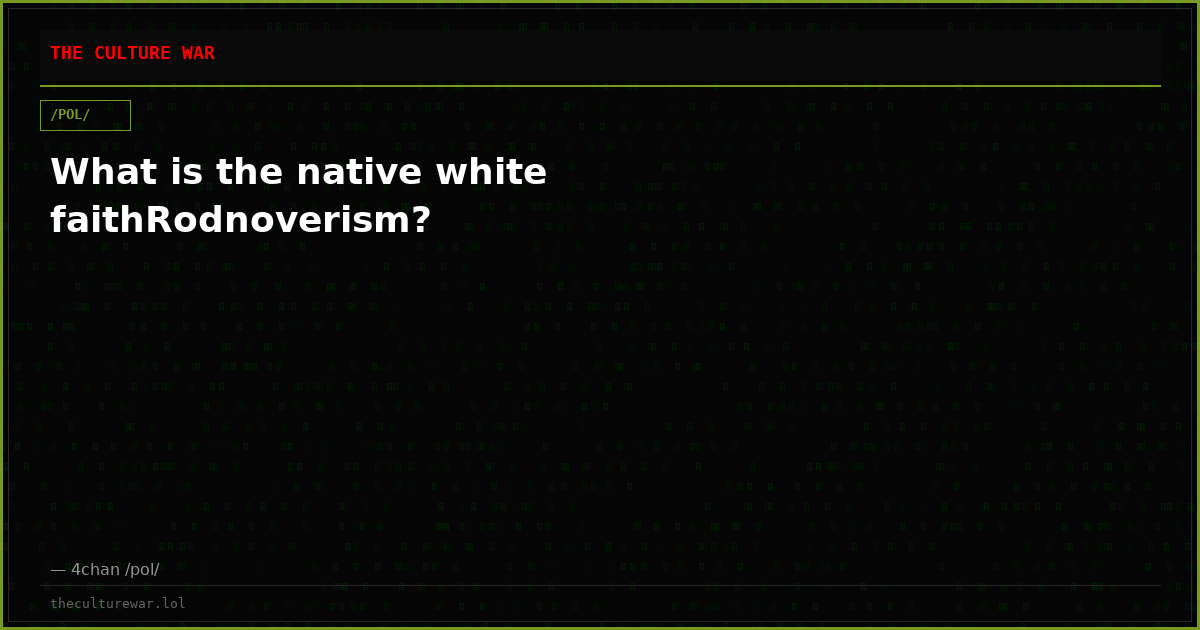 What is the native white faithRodnoverism?