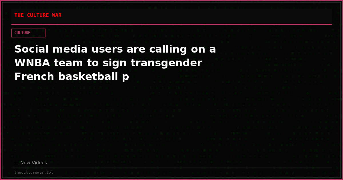 Social media users are calling on a WNBA team to sign transgender French basketball p