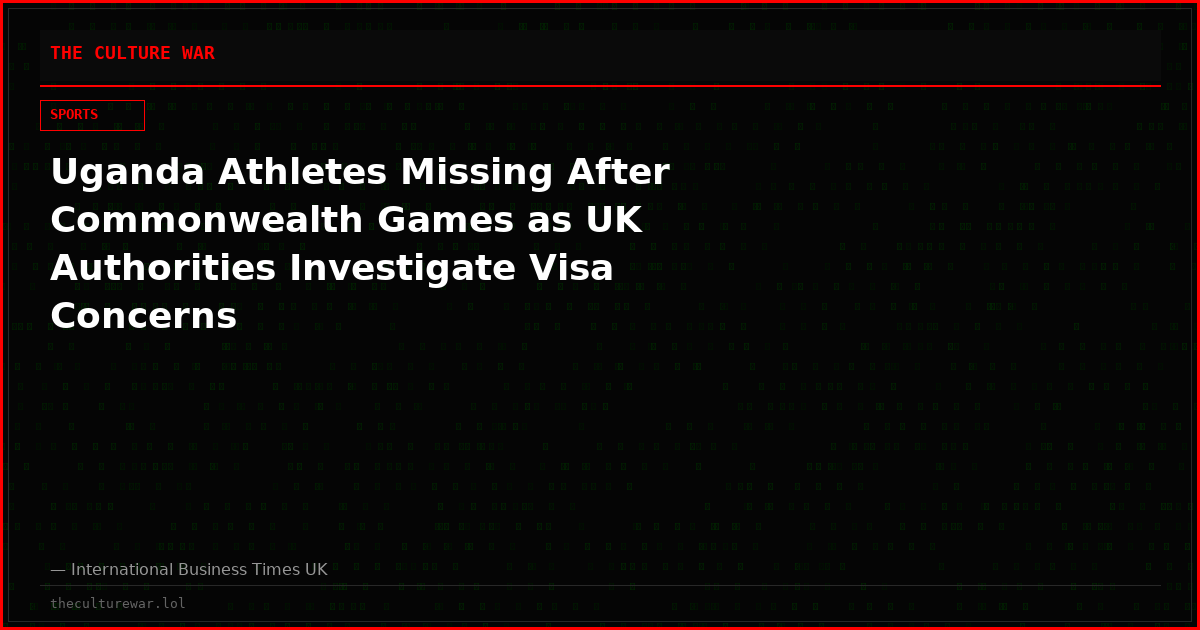 Uganda Athletes Missing After Commonwealth Games as UK Authorities Investigate Visa Concerns