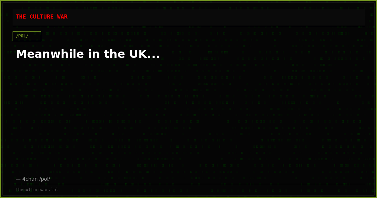 Meanwhile in the UK...