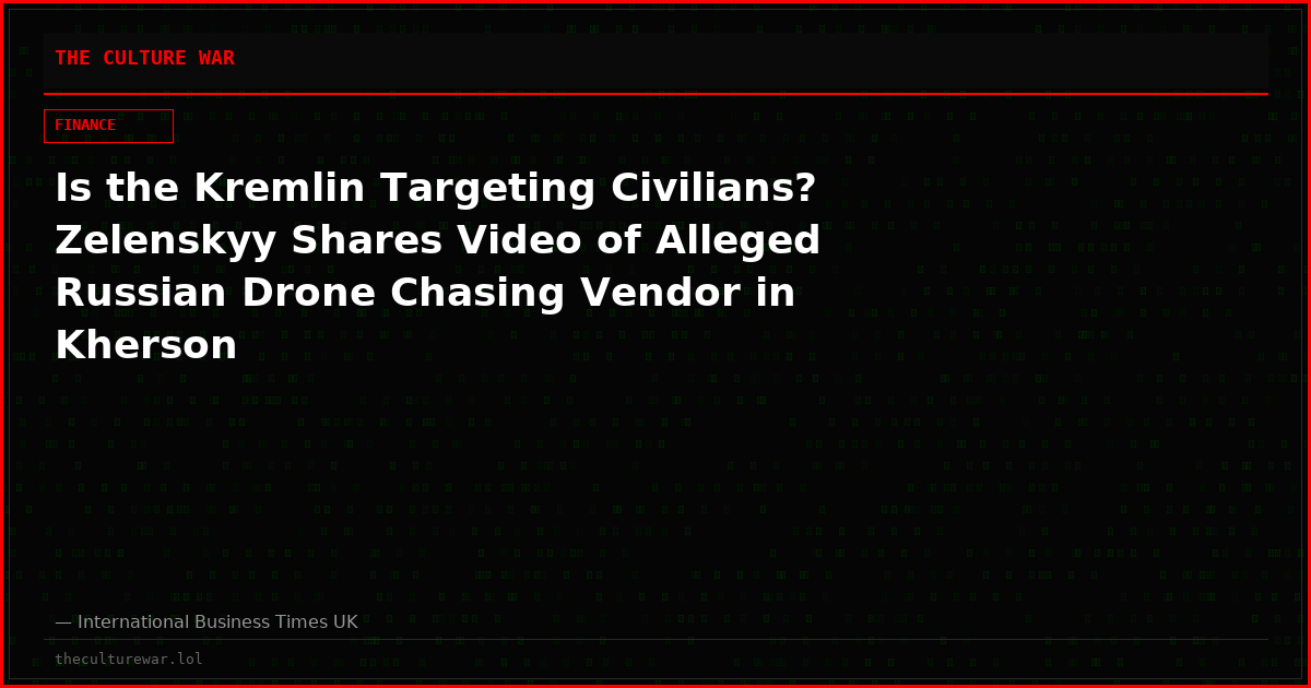 Is the Kremlin Targeting Civilians? Zelenskyy Shares Video of Alleged Russian Drone Chasing Vendor in Kherson