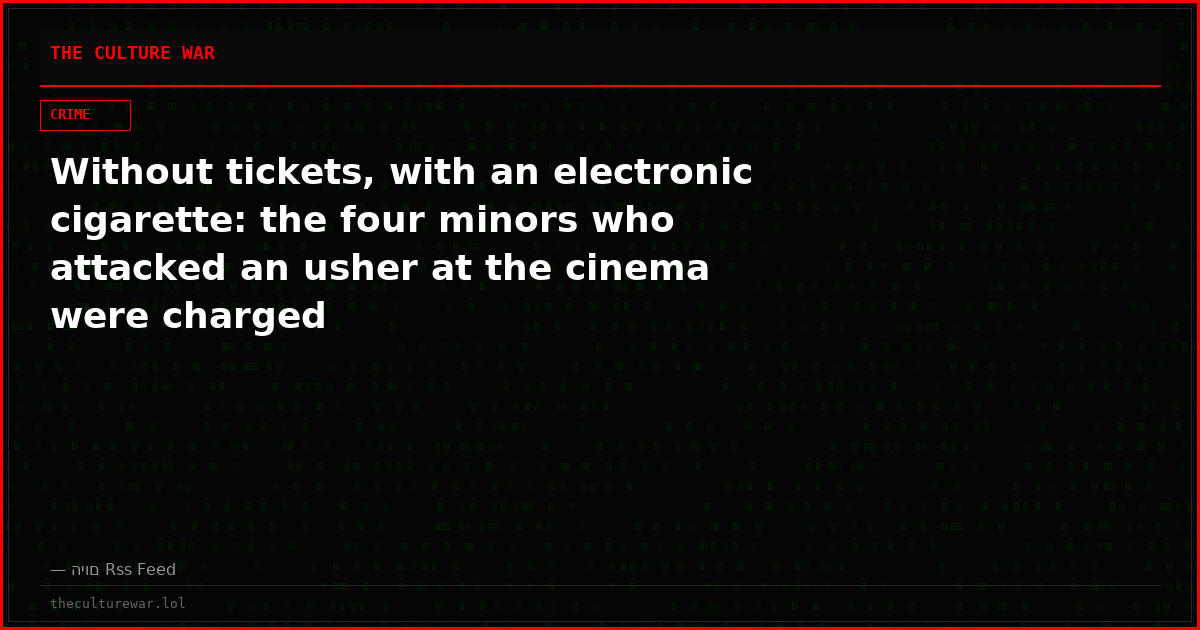 Without tickets, with an electronic cigarette: the four minors who attacked an usher at the cinema were charged